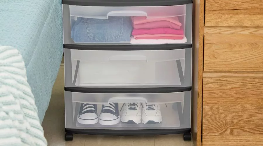 Sterilite Wide 3-Drawer Cart (Black)